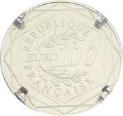 100 Euros Rooster; 2nd type obverse image