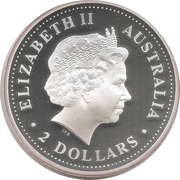 2 Dollars - Elizabeth II 4th Portrait - Australian Kookaburra obverse image