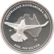 2 Dollars - Elizabeth II 4th Portrait - Australian Kookaburra, Australia, 2001-2002 reverse image