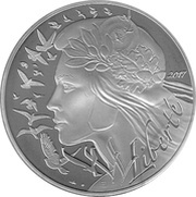 100 Euros Marianne, France, 2017 reverse image