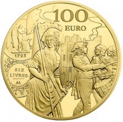 100 Euros Ecu de 6 Livres, France, 2018 reverse image