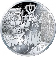 100 Euros Berlin Wall, France, 2019 reverse image