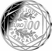100 Euros Rugby World Cup 2023 obverse image
