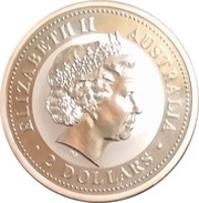 2 Dollars - Elizabeth II 4th Portrait - Australian Kookaburra obverse image