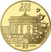 200 Euros Berlin Wall obverse image