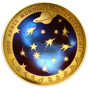 200 Euros Landing on the moon, France, 2009 reverse image