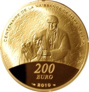 200 Euros Mother Teresa, France, 2010 reverse image