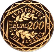200 Euros French Regions, France, 2011 reverse image