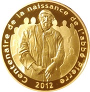 200 Euros Abbé Pierre, France, 2012 reverse image