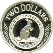 2 Dollars - Elizabeth II 4th Portrait - Port Phillip Patterns - Masterpieces in Silver, Australia, 2003 reverse image