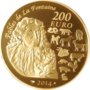 200 Euros Year of the Horse, France, 2014 reverse image