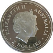 2 Dollars - Elizabeth II 4th Portrait - Australian Kookaburra obverse image
