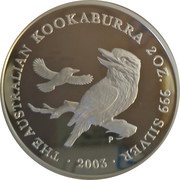 2 Dollars - Elizabeth II 4th Portrait - Australian Kookaburra, Australia, 2003-2004 reverse image