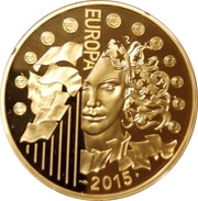 200 Euros 70 years of peace in Europe, France, 2015 reverse image