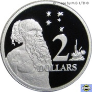 2 Dollars - Elizabeth II 4th portrait - Silver Proof, Australia, 2003-2019 reverse image