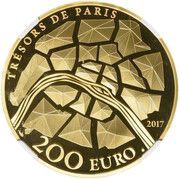 200 Euros Statue de la Liberté Grenelle, France, 2017 reverse image