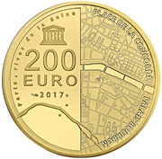 200 Euros National Assembly and Place of Concorde, France, 2017 reverse image