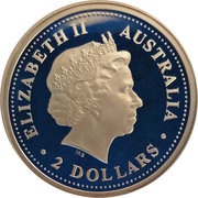 2 Dollars - Elizabeth II 4th Portrait - Australian Kookaburra obverse image