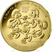 200 Euros The circle of Smurfs, France, 2020 reverse image
