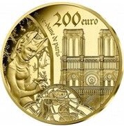 200 Euros Gothic architecture, France, 2020 reverse image
