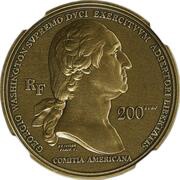 200 euros Washington et le siège de Boston obverse image