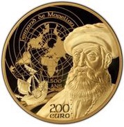 200 Euros Magellan and Manueline Age, France, 2021 reverse image