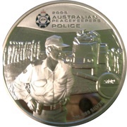 2 Dollars - Elizabeth II 4th Portrait - Australian Peacekeepers - Police, Australia, 2005 reverse image