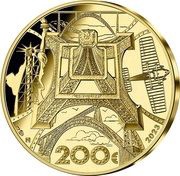 200 Euros Gustave Eiffel, France, 2023 reverse image