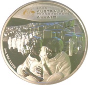 2 Dollars - Elizabeth II 4th Portrait - Australian Peacekeepers - AusAID, Australia, 2005 reverse image