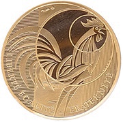 250 Euros Rooster (3rd type), France, 2016 reverse image