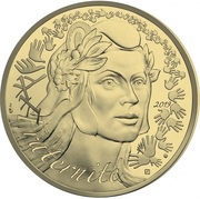 250 Euros Marianne fraternity, France, 2019 reverse image