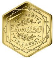 250 Euros Olympic Games Paris 2024, France, 2021 reverse image