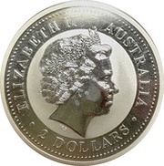 2 Dollars - Elizabeth II 4th Portrait - Australian Kookaburra obverse image