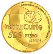 500 Euros Institut Curie, France, 2009 reverse image