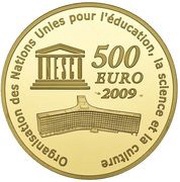 500 Euros Moscow Kremlin, France, 2009 reverse image