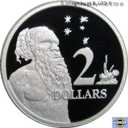 2 Dollars - Elizabeth II 2nd Portrait - Fine Silver Proof, Australia, 2006 reverse image