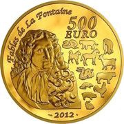 500 Euros Year of the Dragon, France, 2012 reverse image
