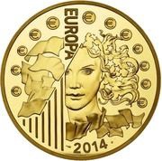 500 Euros European Space Agency, France, 2014 reverse image
