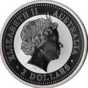 2 Dollars - Elizabeth II 4th Portrait - Kookaburra obverse image