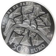500 Euros Statue de la Liberté Grenelle, France, 2017 reverse image