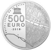 500 Euros UNESCO: Banks of the Seine, France, 2018 reverse image