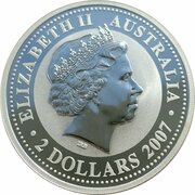 2 Dollars - Elizabeth II 4th Portrait - Year of the Rat - Silver Bullion Coin obverse image