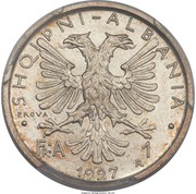 1 Frang Ar Zog; Prova obverse image