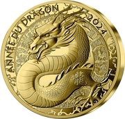 500 Euros Year of the Dragon, France, 2023 reverse image