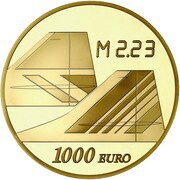 1000 Euros Concorde, France, 2009 reverse image