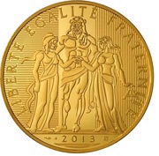 1000 Euros Hercules, France, 2013 reverse image