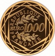 1000 Euros Rooster obverse image
