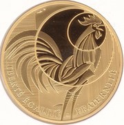 1000 Euros Rooster ; 3rd type, France, 2016 reverse image