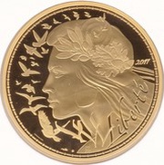 1000 Euros Marianne, France, 2017 reverse image