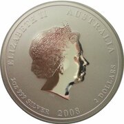 2 Dollars - Elizabeth II 4th Portrait - Year of the Mouse - Silver Bullion Coin obverse image